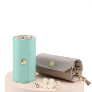 PU Jewellery Roll with a Zipper Pouch Inside