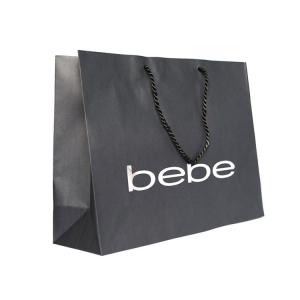 Black Card Hotfoil Silver Logo Paper Bags