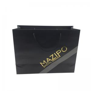 Quality Matt Laminated Black Promotional Paper Bags