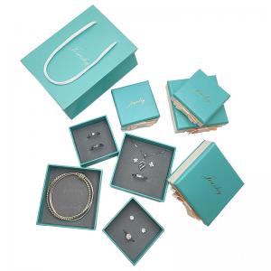 Light Blue Cardboard Jewellery Boxes for Rings, Earrings, Bracelets 