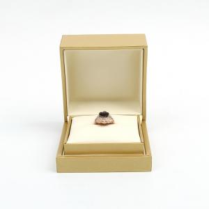 Gold Pearlized Paper Plastic Shell Removable Ring Pad Ring Boxes