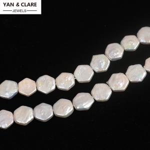 12-13mm Hexagon Shape Freshwater Pearl Strand for Necklace Bracelet