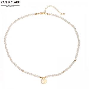 4-5mm White Baroque Pearl Necklace in 39cm