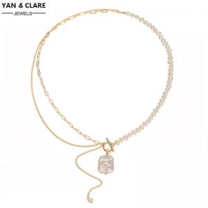 7-8mm White Baroque Pearl Necklace in 43cm length