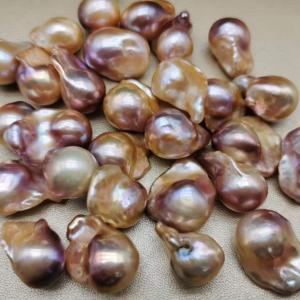 13-15mm Baroque Pearls in Colorful Pink Purple Freshwater Pearl