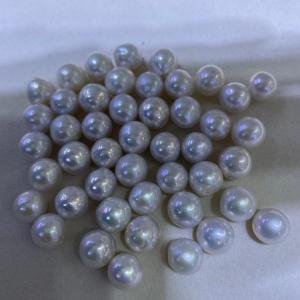 9-10mm Round Baroque White Freshwater Edison Pearl  