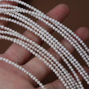 Affordable 3-4mm Potato Shape Mini Size Pearl Strand