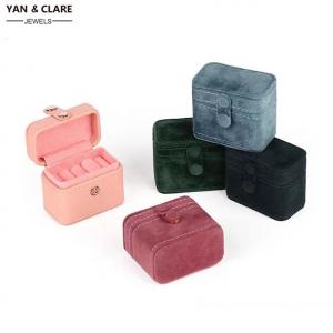 Pink Red Grey Black Green Velvet Mini Size Rings Storage Boxes