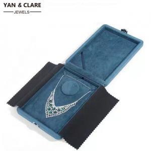 High End Microfiber Suede Velvet Jewellery Necklace Set Box