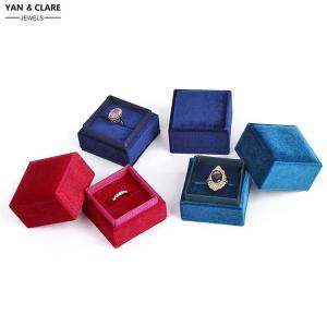 Economy Various Colors Velvet Ring Boxes