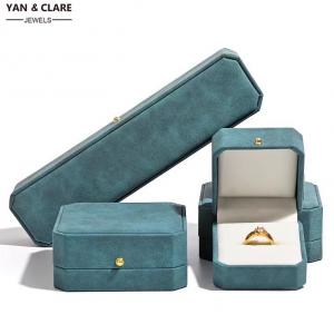 High Fashion Octagonal Shape Microfiber Jewelry Boxes Set