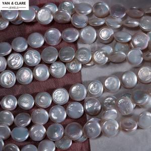 11-12mm Coin Shape Freshwater Pearl Strand in 39cm