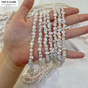 6mm White Baroque Pearl Strand in 37cm