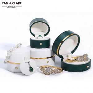 Variety Special Color White Green Red Round Jewelry Boxes with Metal Lock