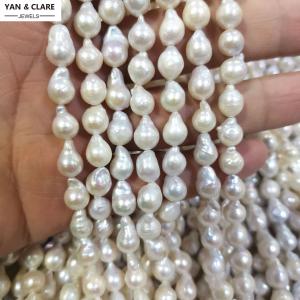 7mm White Freshwater Baroque Pearl Strand in 37cm 