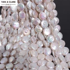 12mm Diameter Coin Baroque Freshwater Pearl Strand in 37cm