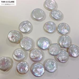 16mm Diameter Silver White Coin Freshwater Pearl