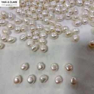 8-10mm White Baroque Freshwater Pearls