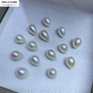 6.3-7.3mm White Freshwater Drop Shape Pearls