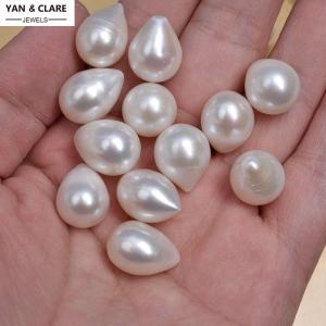 12-13mm White Freshwater Pearls in Drop Shape