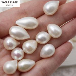 11mm White Freshwater Pearl in Drop Shape