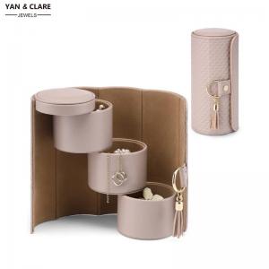 Tube Style 3 Layers Jewelry Box Case