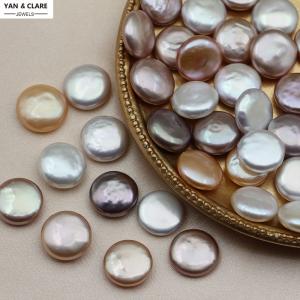 10-11mm, 11-12mm, 13-14mm Pink Purple White Coin Baroque Freshwater Pearls