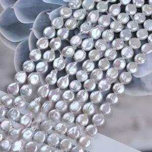 10-11mm White Freshwater Baroque Pearl Strand in 39cm