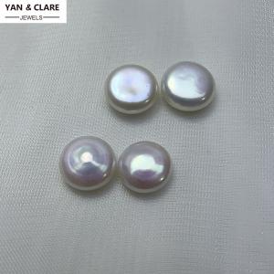 Premium 11-12mm 12-13mm High Quality White Coin Freshwater Pearl for Earrings Pendants Necklaces Bracelets