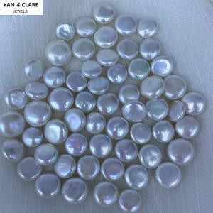 12-13mm 13-14mm White Coin Freshwater Pearls