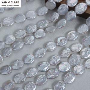 15-16mm Oval Coin Baroque Freshwater Pearl Strand in 39cm