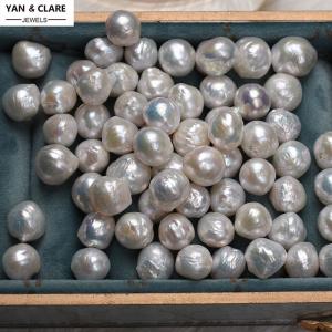 12-13mm White Round Baroque Edison Pearl