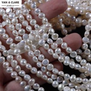 White Freshwater Baroque Pearl in 5-5.5mm in 35cm strand 