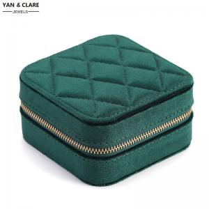 Diamond Quilting High Quality Promotional Velvet Jewelry Cases