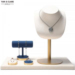 High-end Premium Jewellery Display in Royal Blue and Ivory Velvet