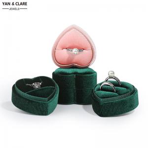 Heart Shape Jewelry Boxes for Single Ring Double Rings Pendant