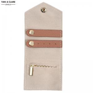 Litchi Pattern PU Leather Jewelry Roll Folder for VIP Client