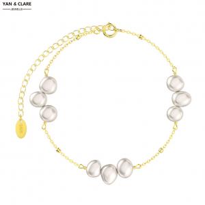 5-6mm Baroque Shape Freshwater Pearl Bracelet