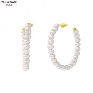 3.5-4mm Mini Rice Shape Freshwater Pearl Loop Earrings