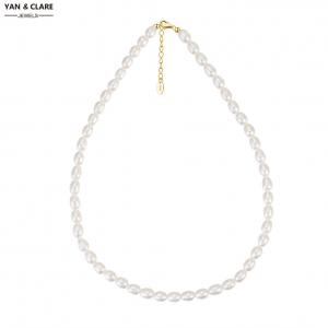 7-8mm Rice Shape Freshwater Pearl Necklace