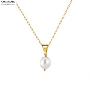 12-13mm Baroque Shape Freshwater Pearl Pendant Necklace