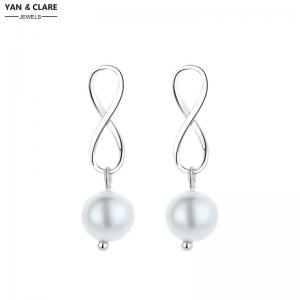 7-8mm Near Round Freshwater Pearl Earrings