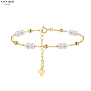 4-5mm Near Round White Freshwater Pearl Bracelet